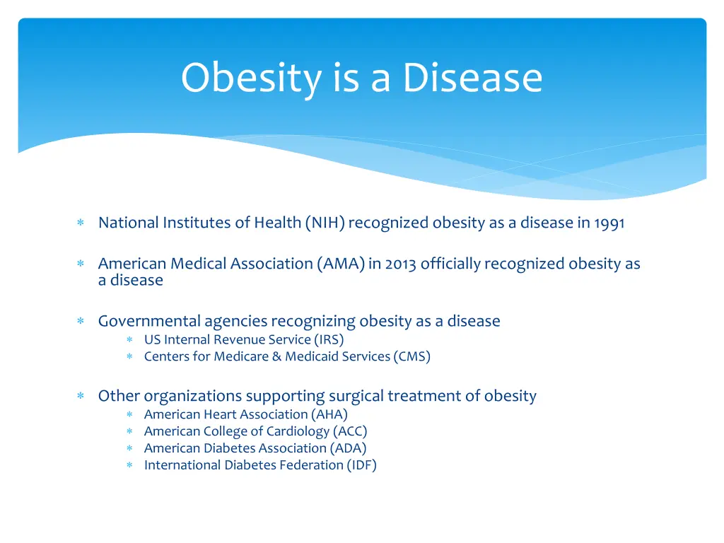 obesity is a disease