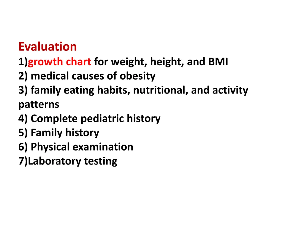 evaluation 1 growth chart for weight height