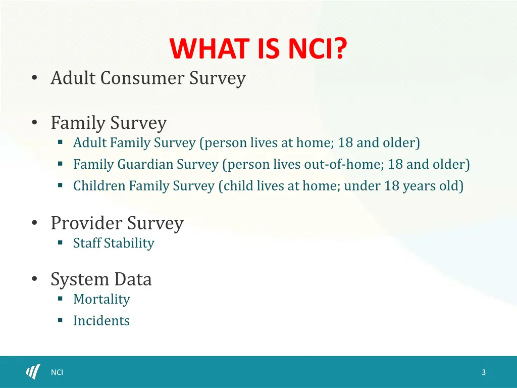 what is nci 1