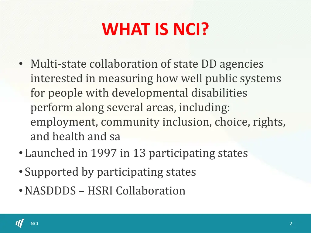 what is nci