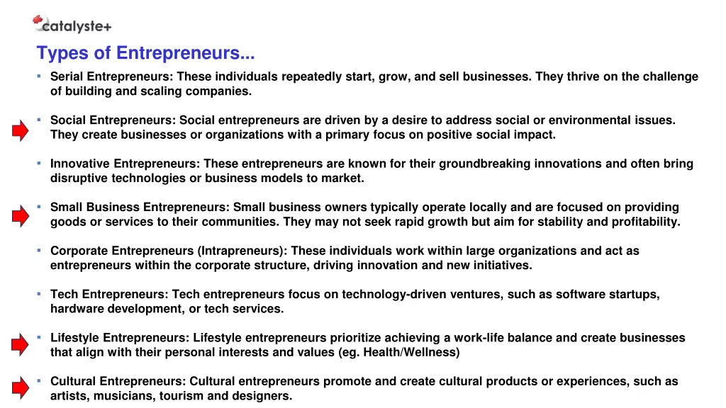 types of entrepreneurs