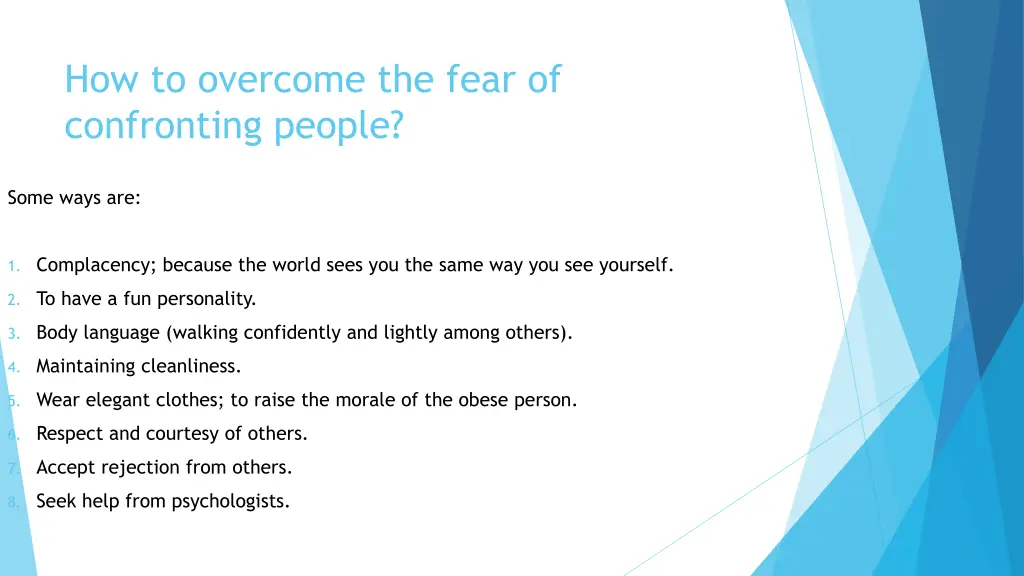 how to overcome the fear of confronting people