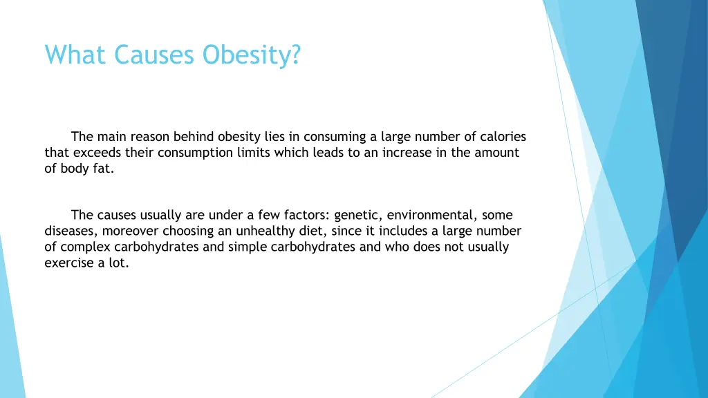 what causes obesity