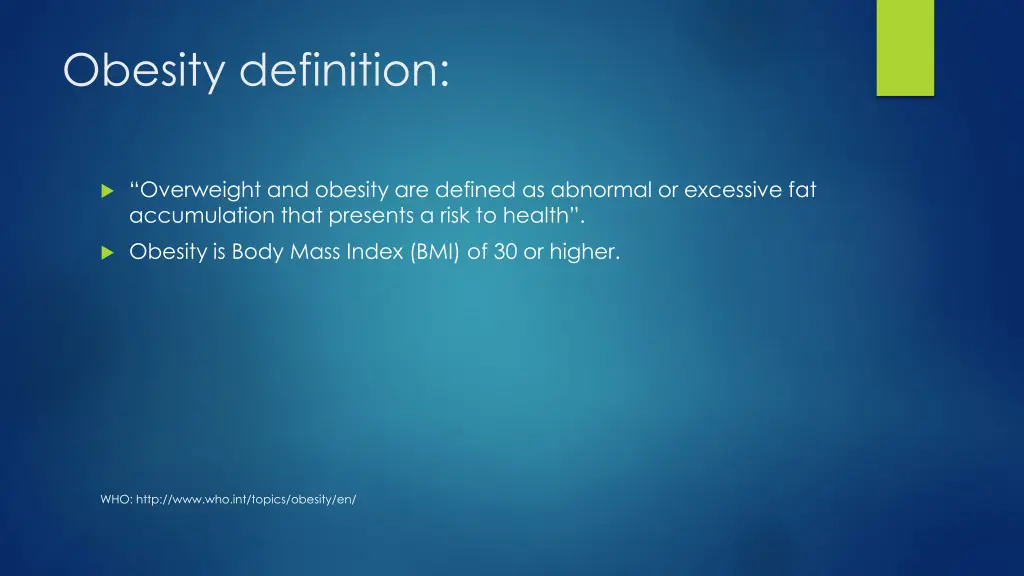 obesity definition