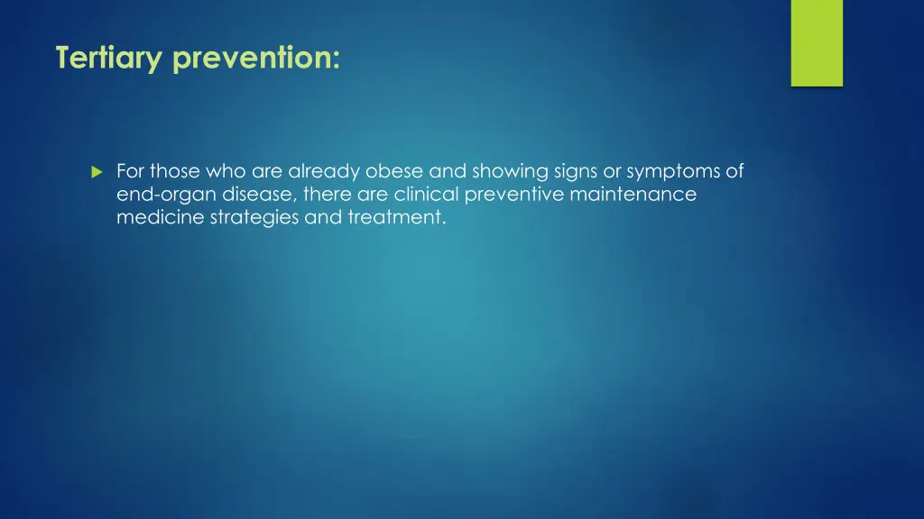 tertiary prevention