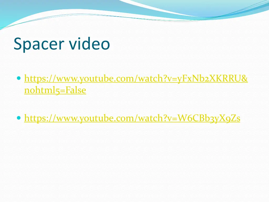 spacer video