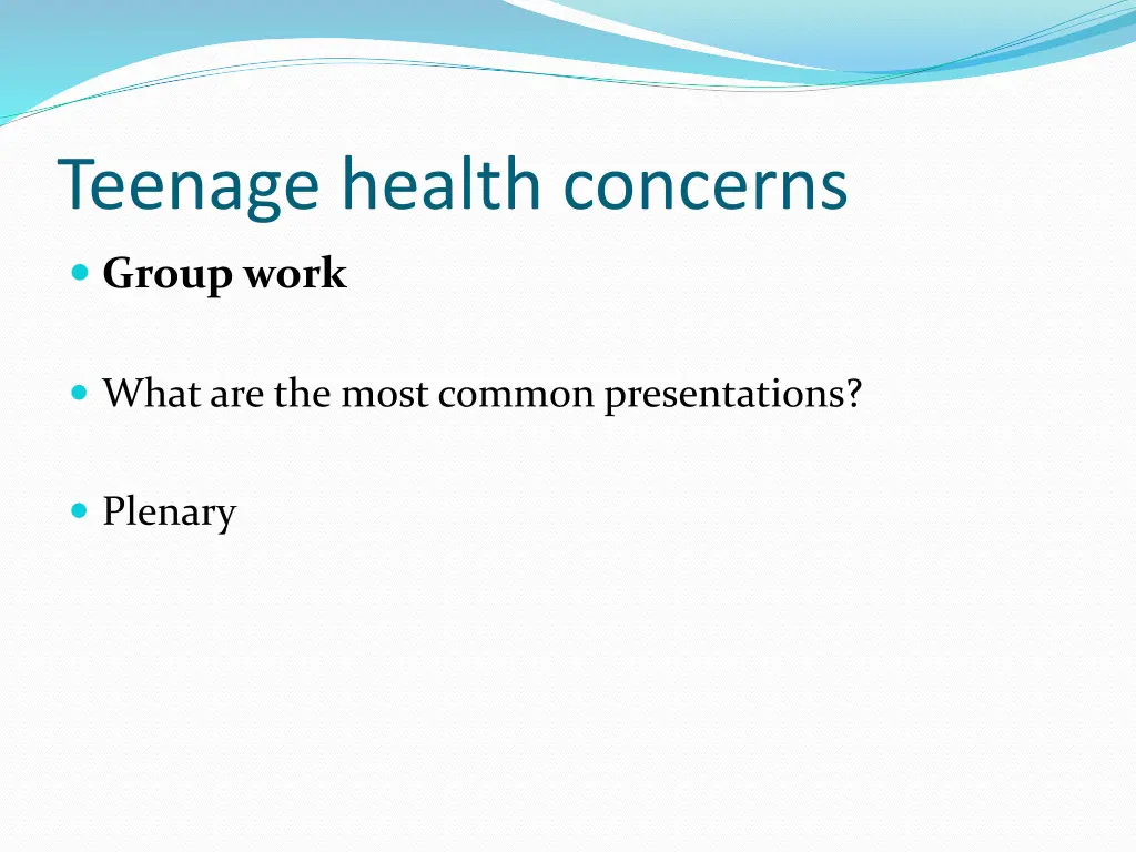 teenage health concerns