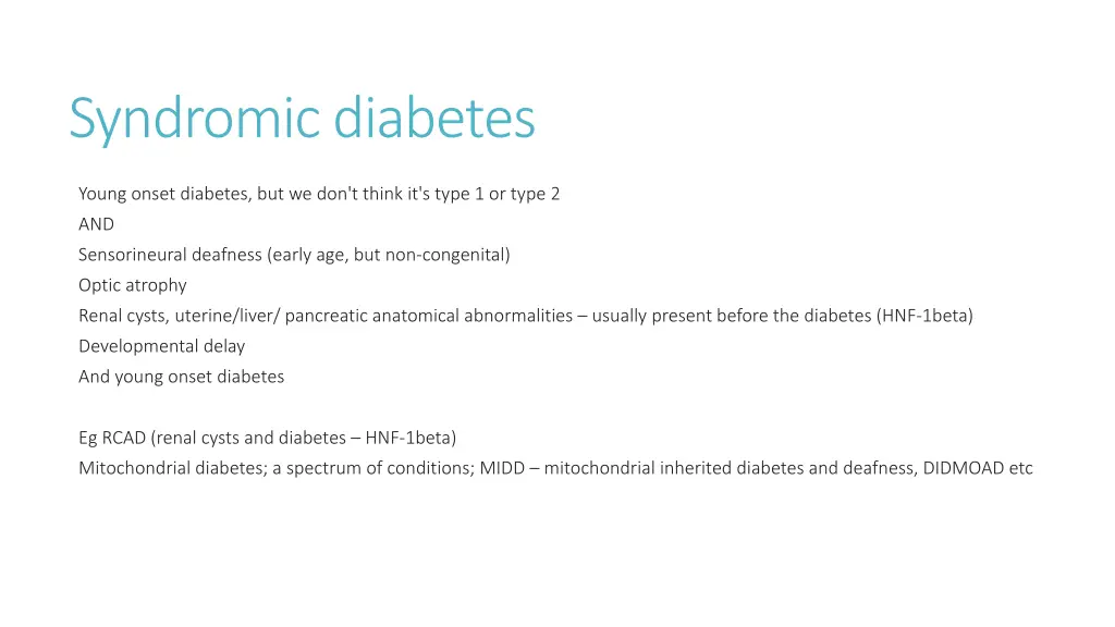 syndromic diabetes