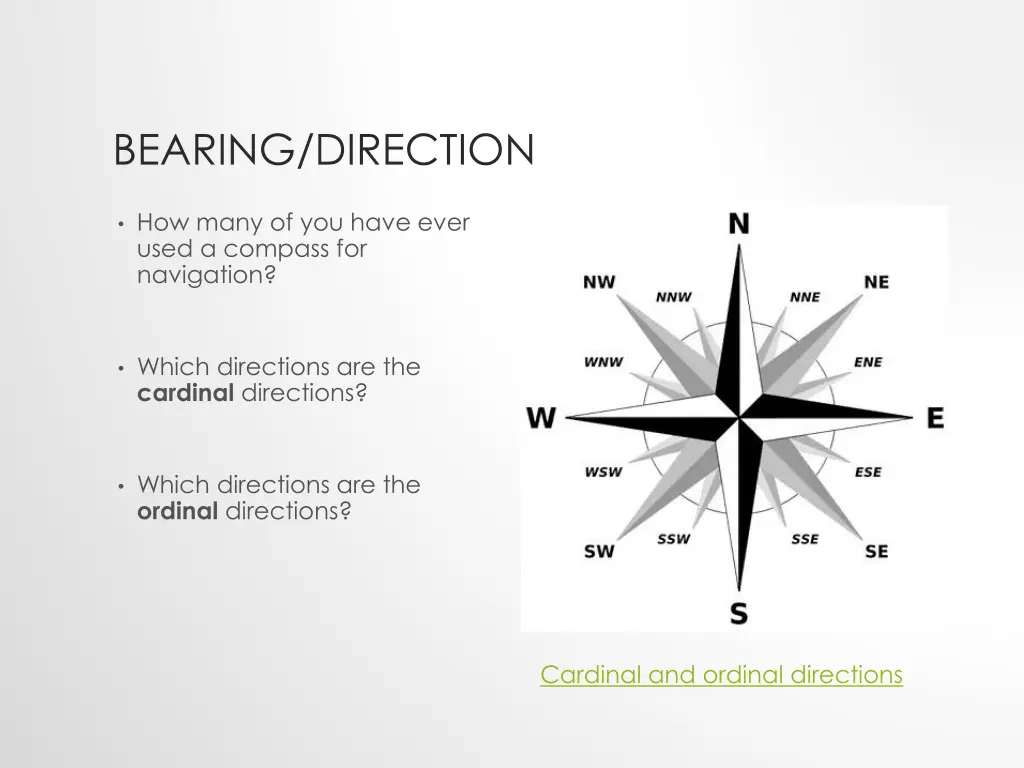 bearing direction