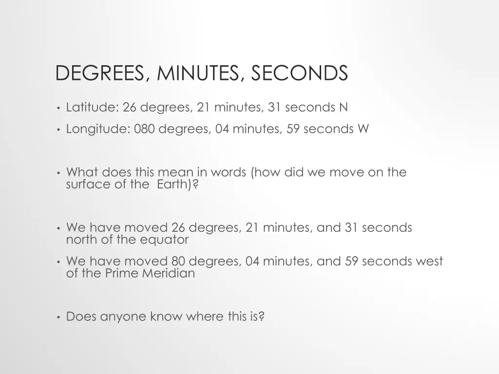 degrees minutes seconds