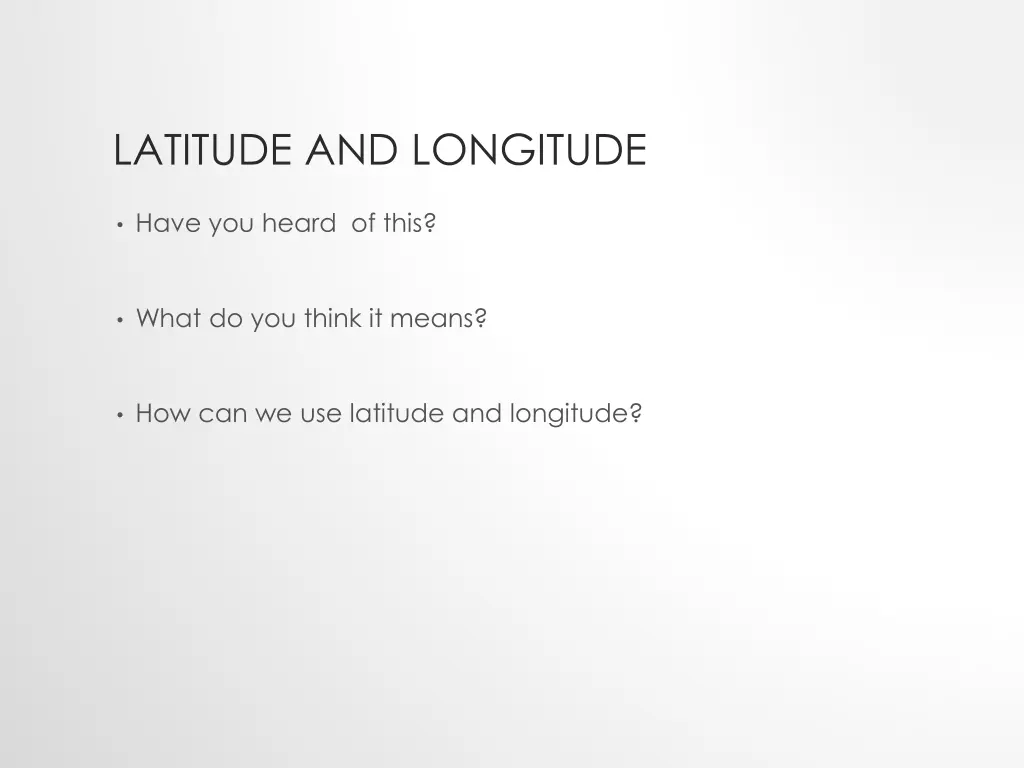 latitude and longitude