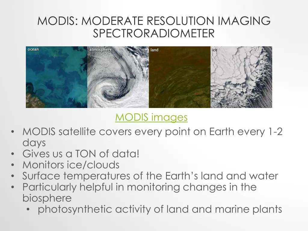 modis moderate resolution imaging