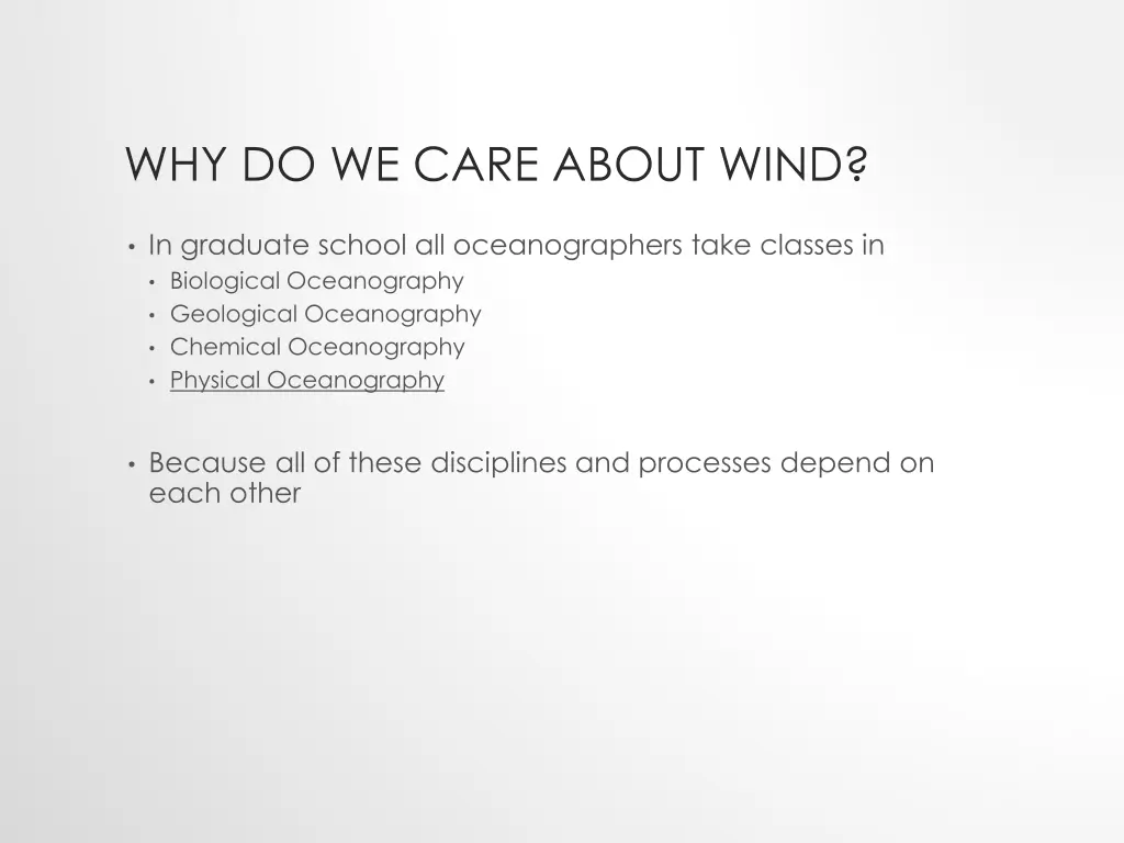 why do we care about wind