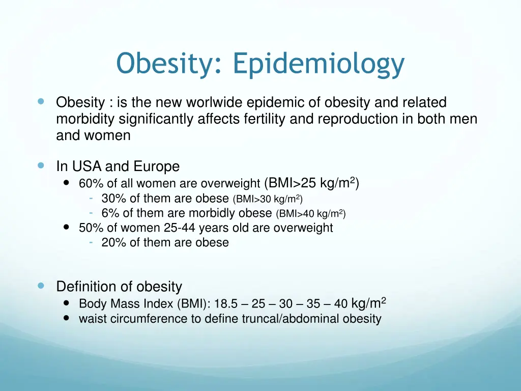 obesity epidemiology