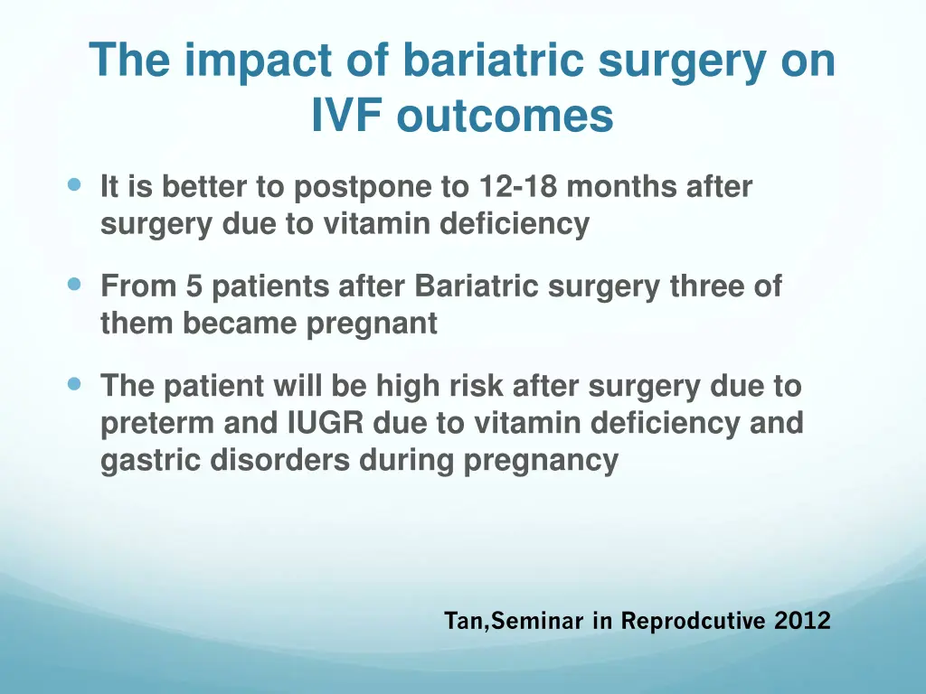 the impact of bariatric surgery on ivf outcomes