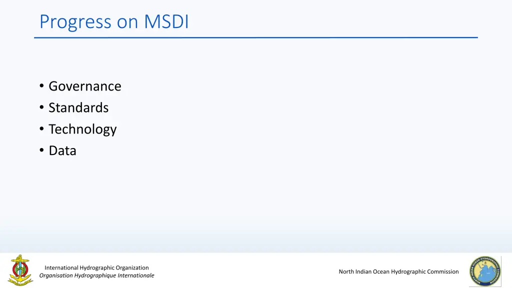 progress on msdi