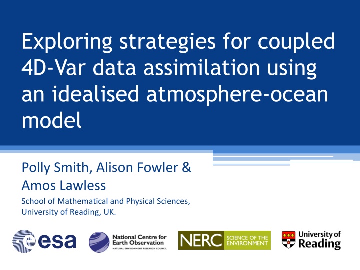 exploring strategies for coupled 4d var data