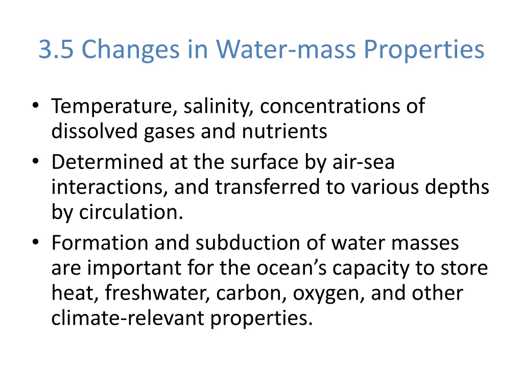 3 5 changes in water mass properties