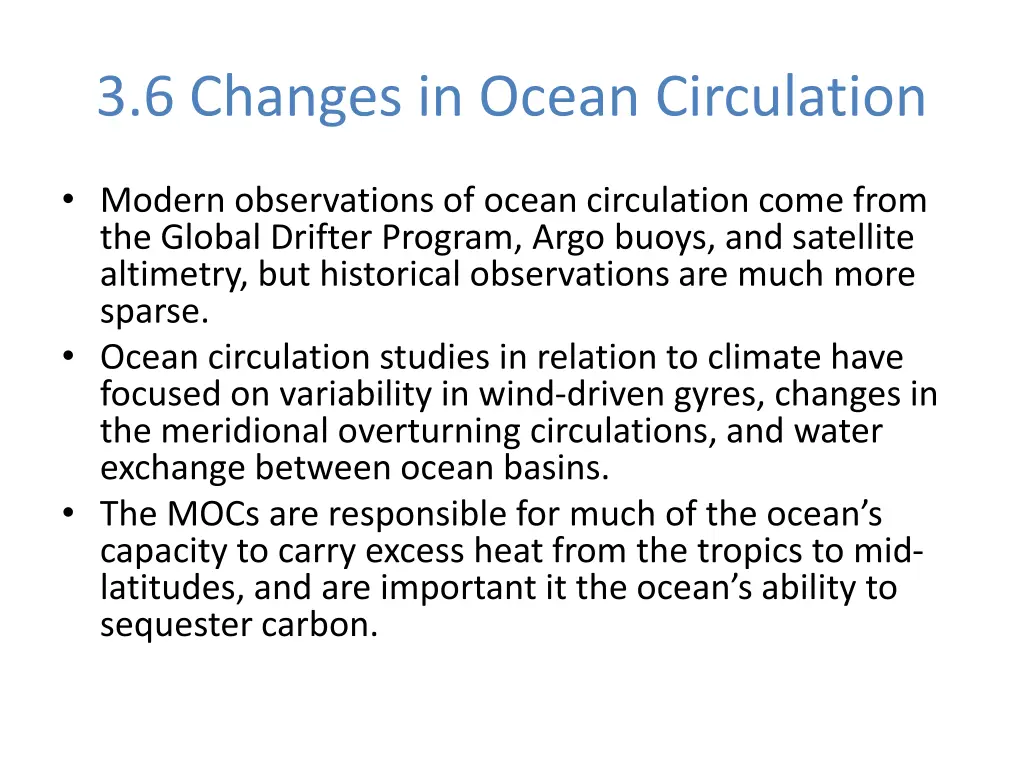 3 6 changes in ocean circulation