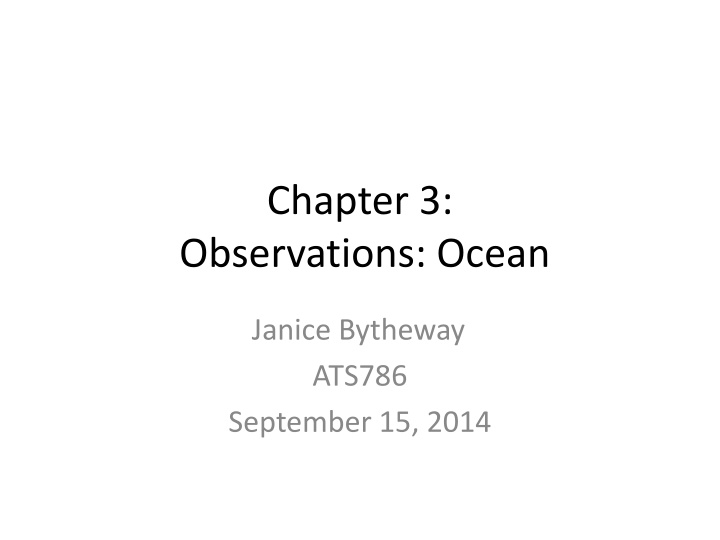 chapter 3 observations ocean