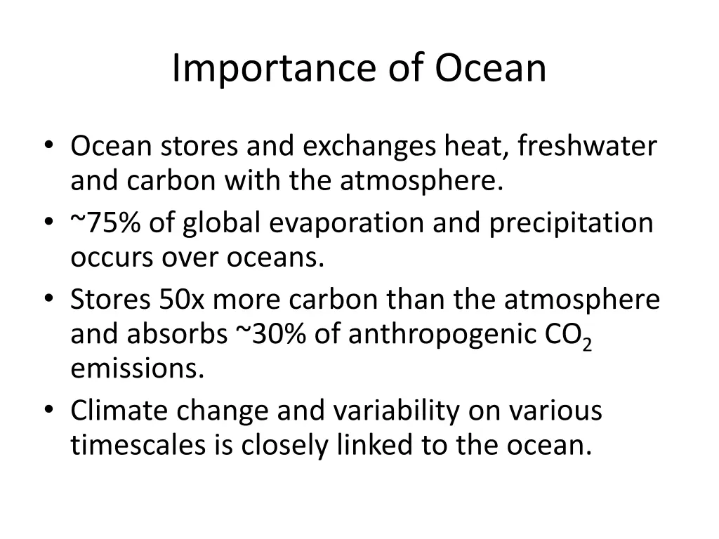 importance of ocean