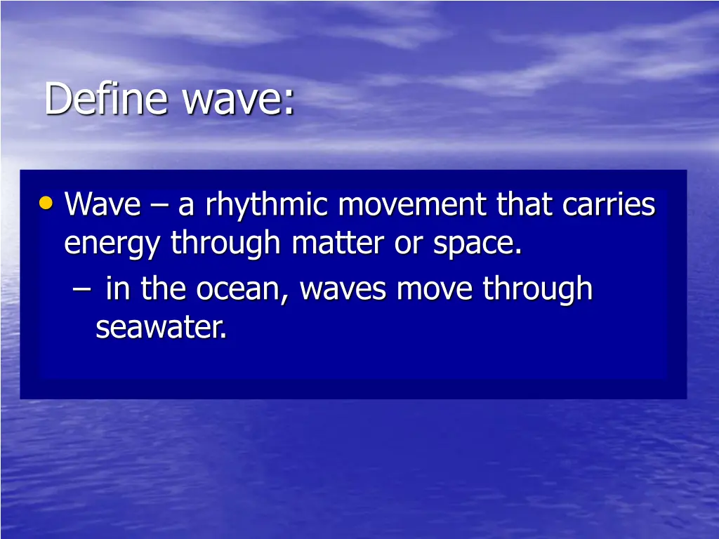 define wave