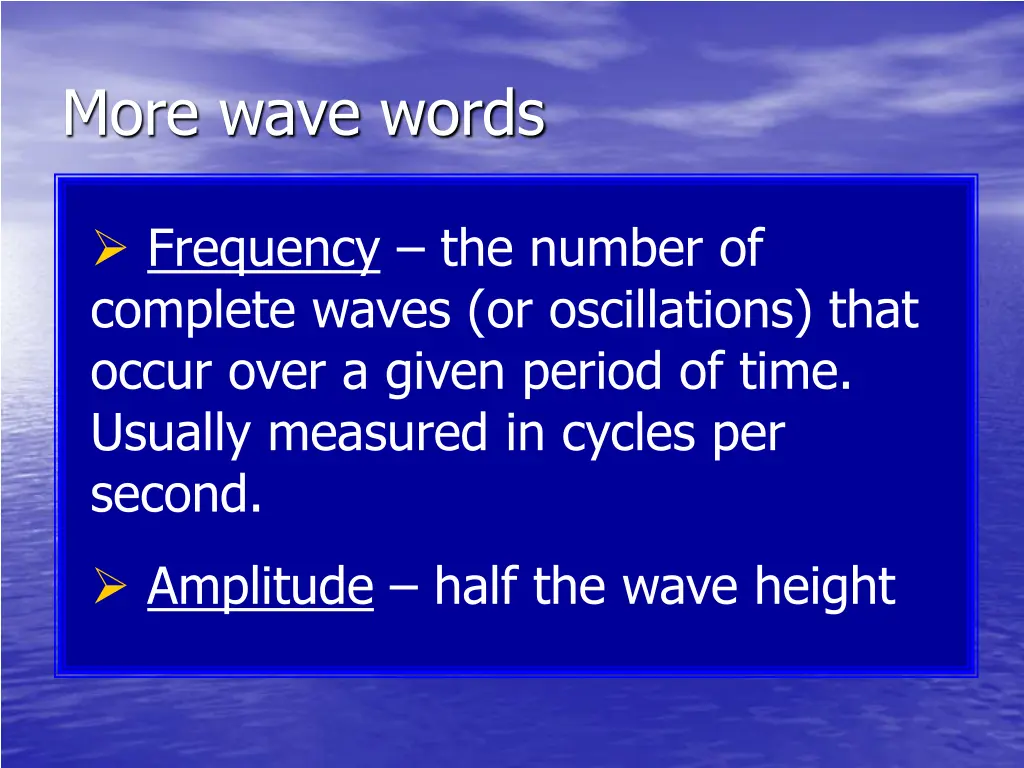 more wave words