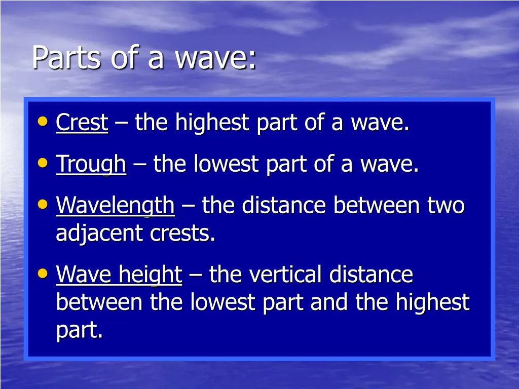 parts of a wave 1