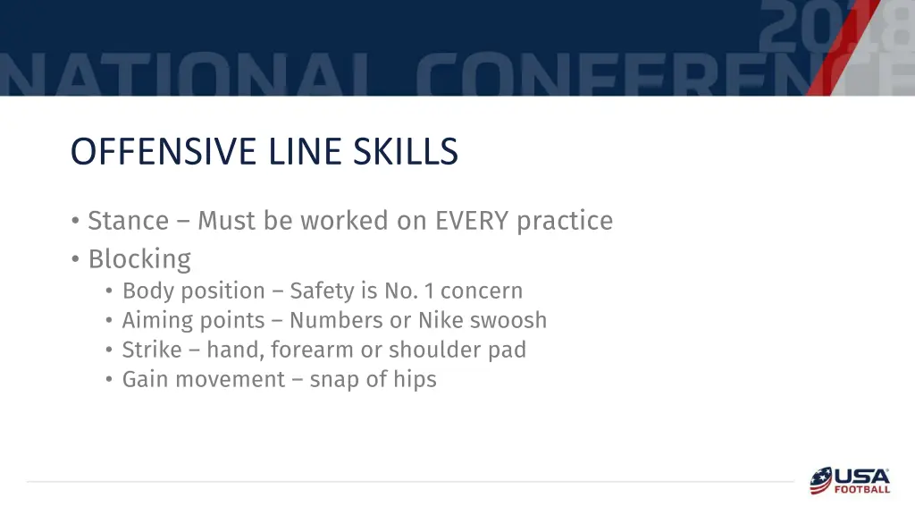 offensive line skills