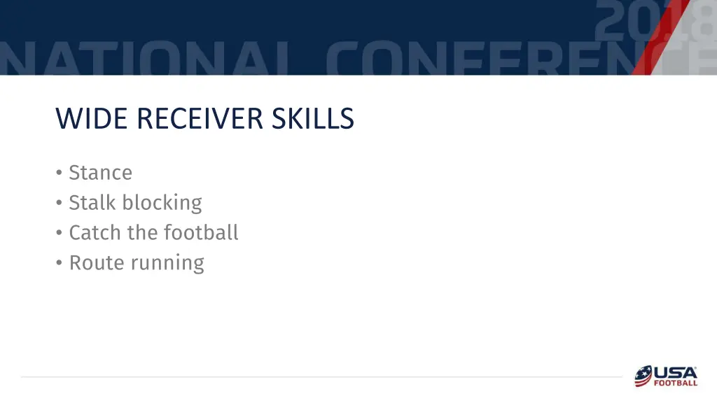 wide receiver skills