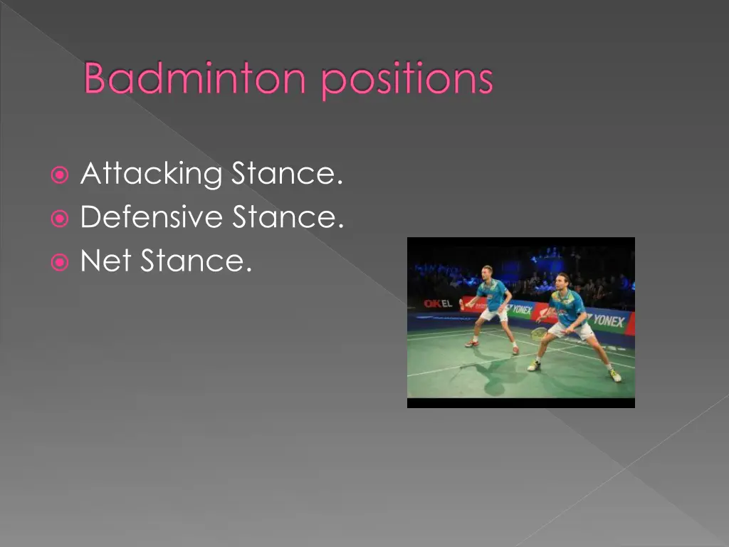 badminton positions