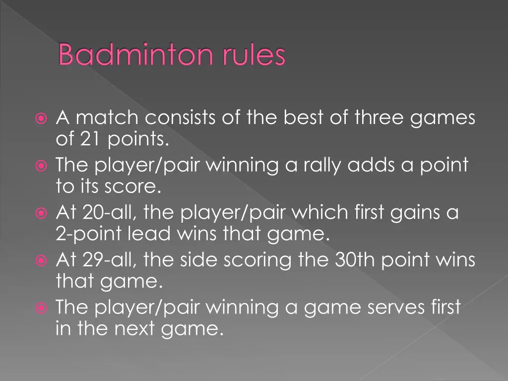 badminton rules