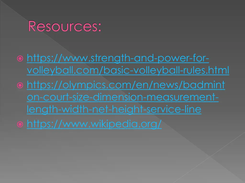 resources