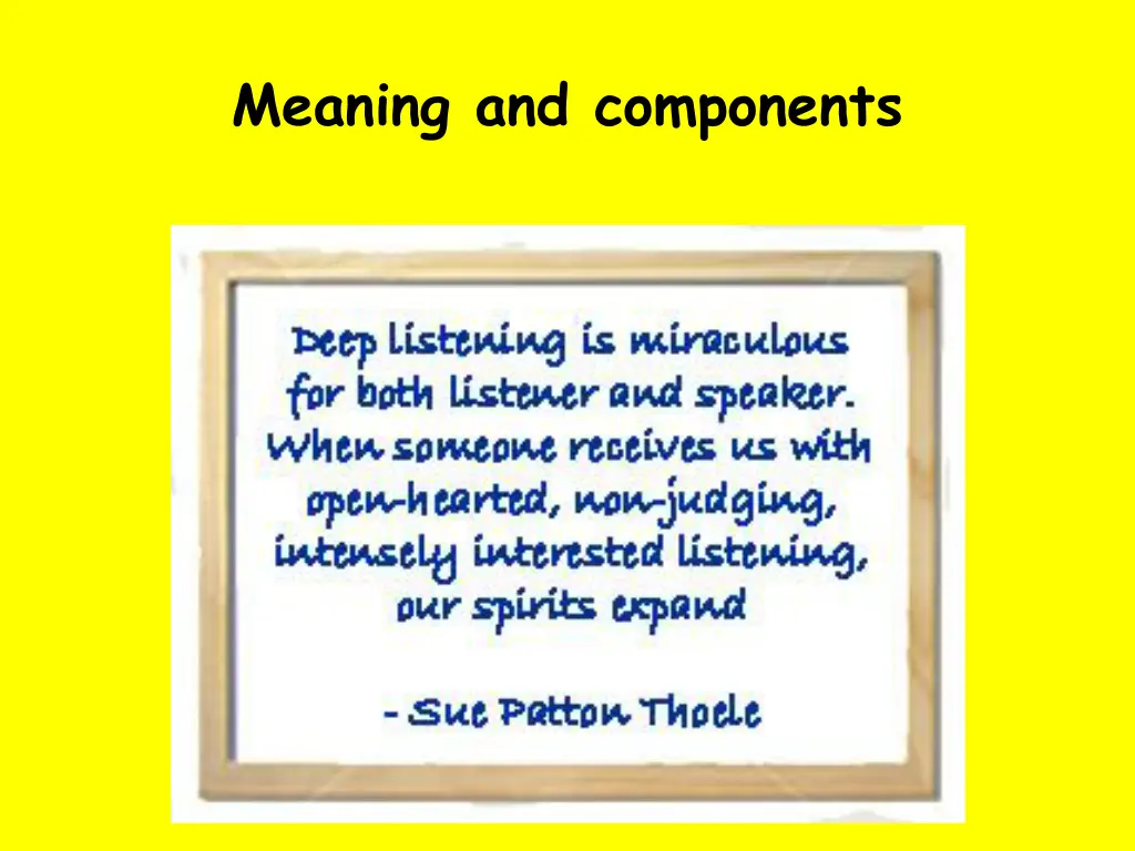 meaning and components