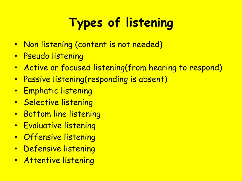 types of listening 1