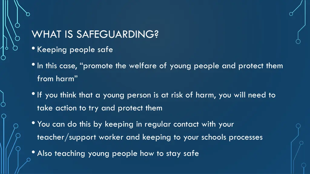 what is safeguarding keeping people safe in this