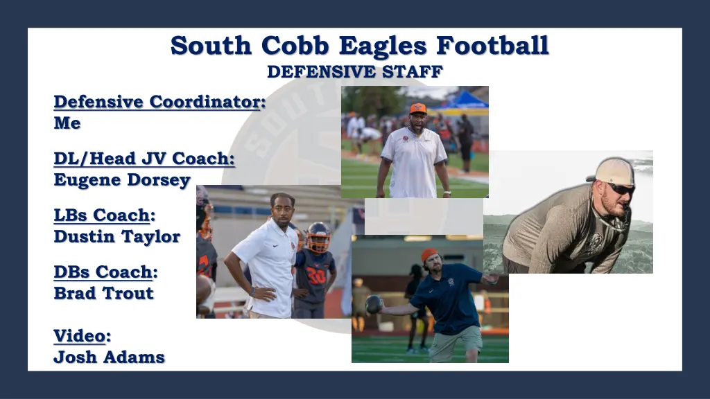 south cobb eagles football defensive staff