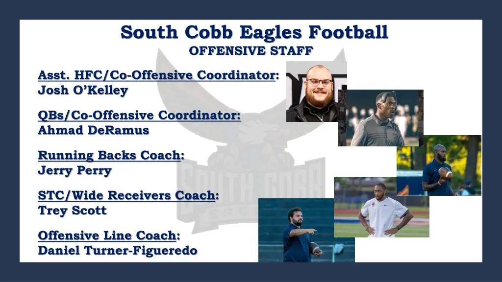 south cobb eagles football offensive staff