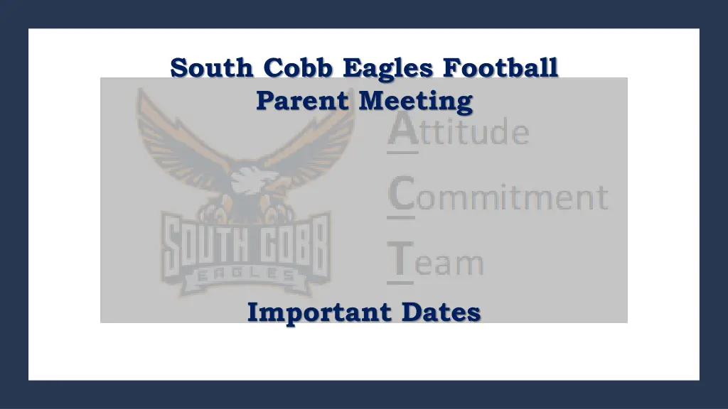 south cobb eagles football parent meeting 1