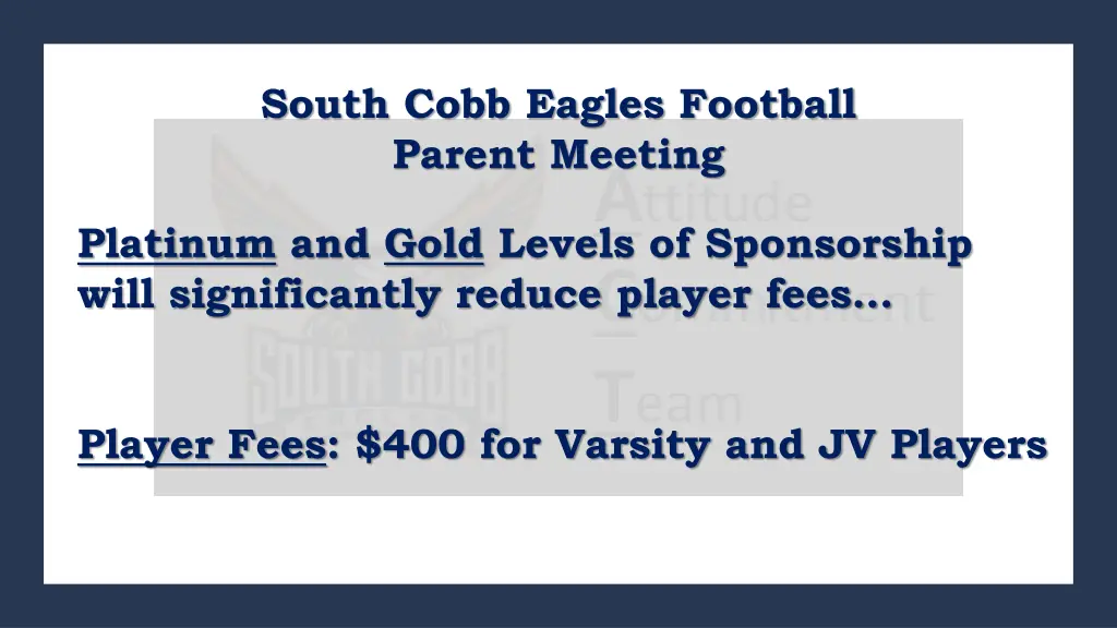 south cobb eagles football parent meeting 3