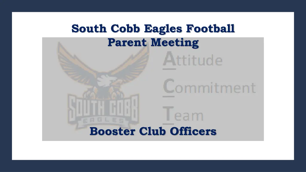 south cobb eagles football parent meeting 6