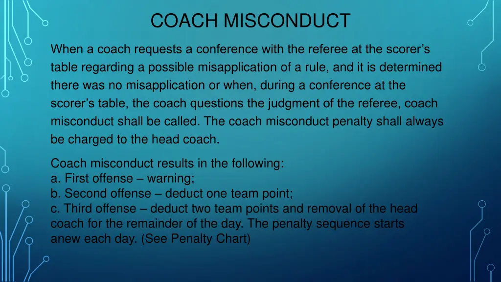 coach misconduct