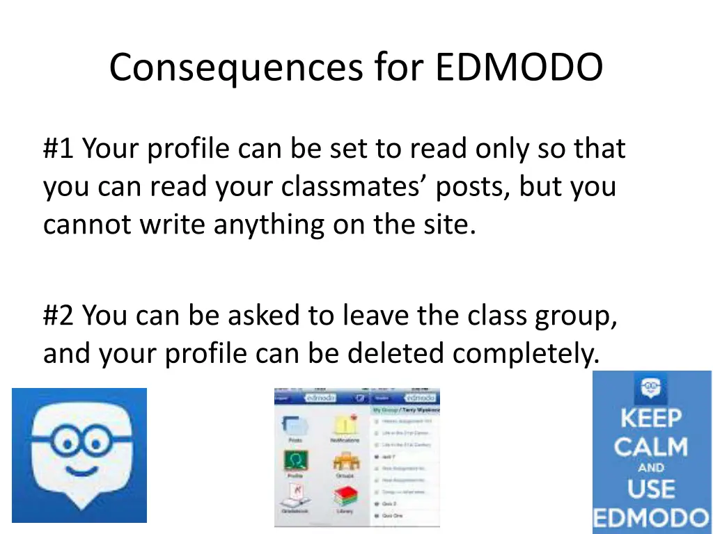 consequences for edmodo