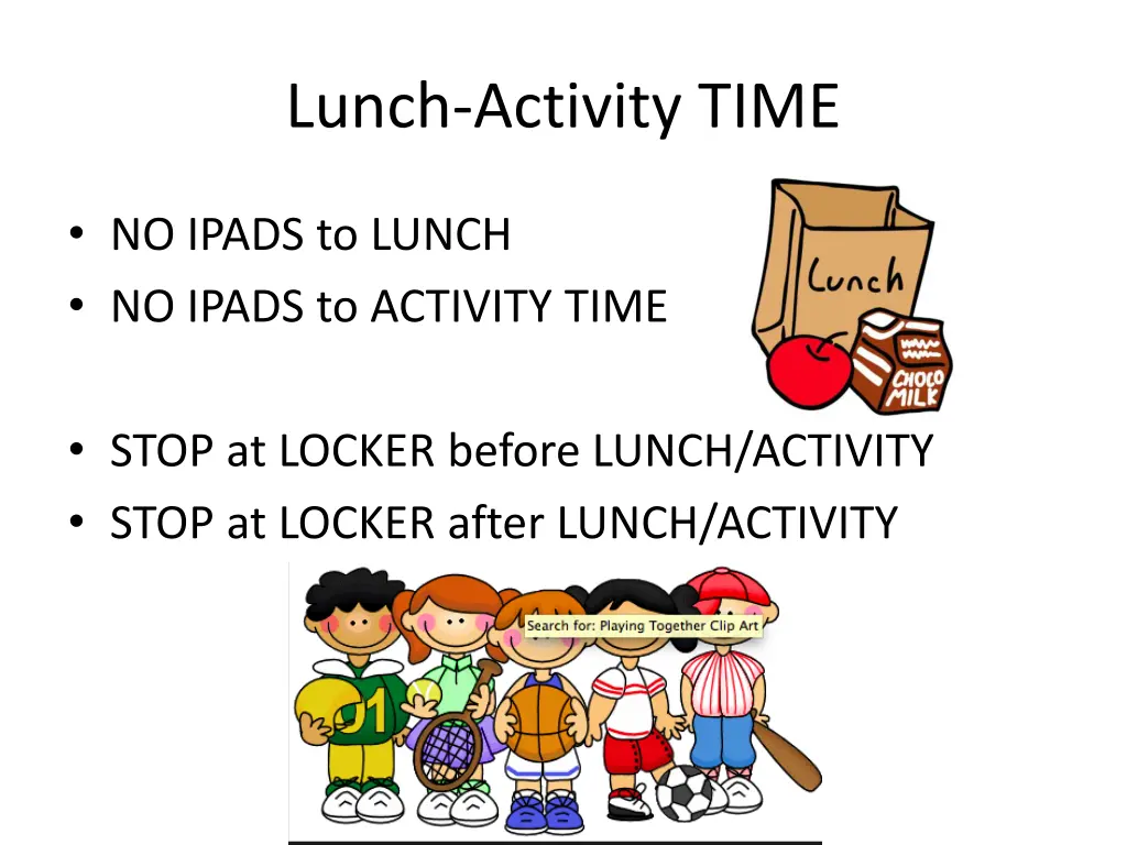 lunch activity time