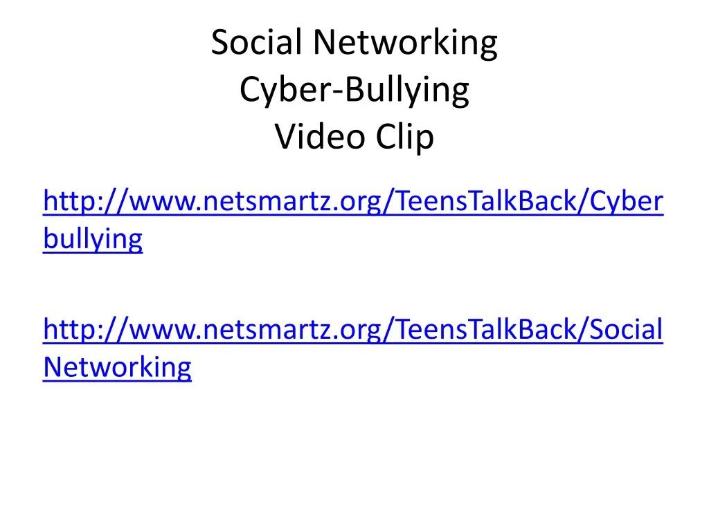 social networking cyber bullying video clip