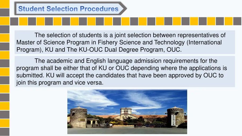 student selection procedures