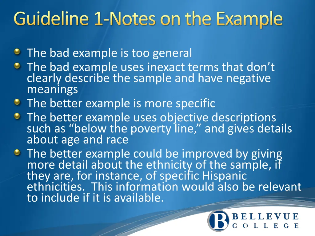 guideline 1 notes on the example