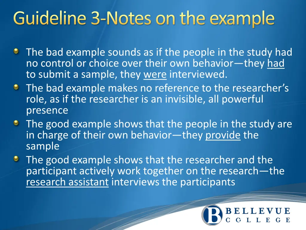 guideline 3 notes on the example