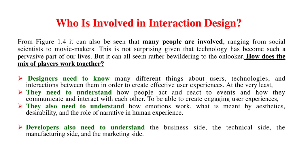 who is involved in interaction design