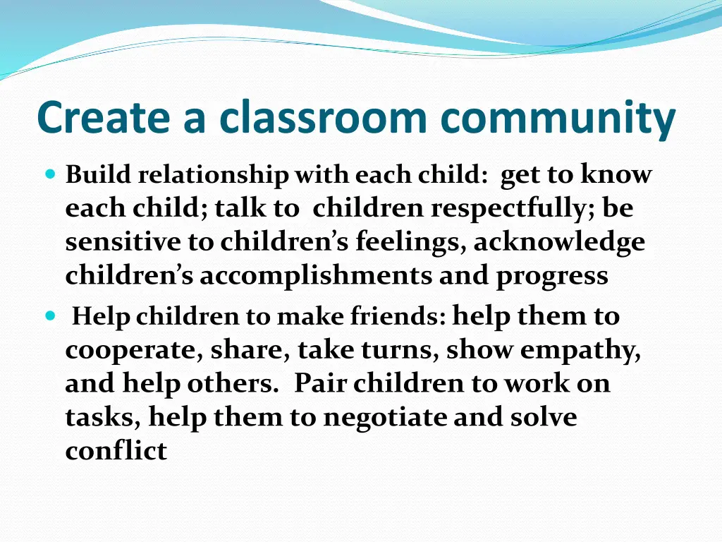 create a classroom community